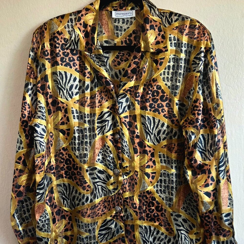 Vintage Impressions of California Shirt – Large – Animal Print
